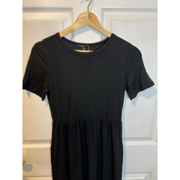 Quince Tencel Jersey Maternity Maxi Black Dress Small Stretch Comfy Versatile - Picture 5 of 9
